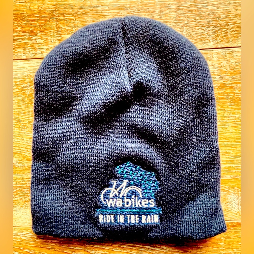 Beanie, skull cap- Ride in the Rain, OS, Navy, NWOT